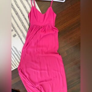 Elegant Pink Spaghetti Strap Dress